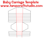 Baby Carriage with cutting file | Tara's Craft Studio